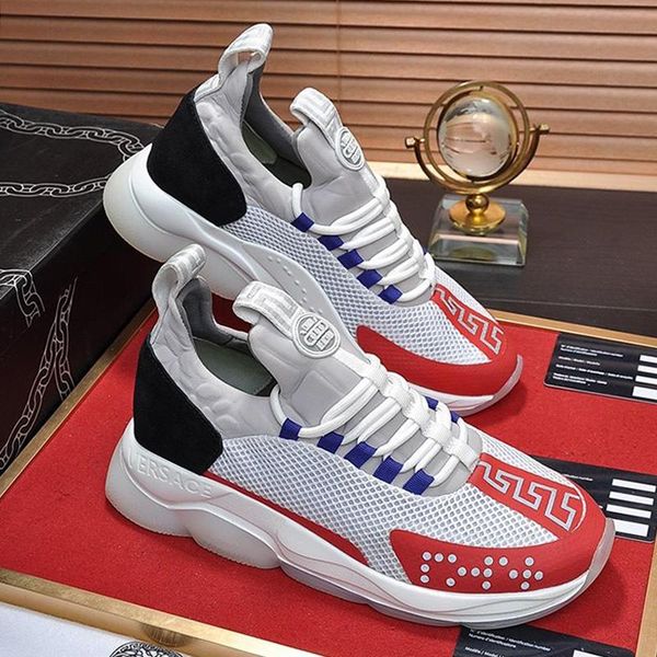 

breathable mens shoes zapatos de lujo para hombre outdoor walking soft footwears vintage lace -up plus size men shoes cross chainer sneakers, Black