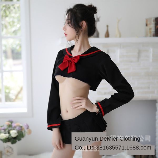 

r8cpx yiyue student cosplay sailor suit short uniform set 8015 yiyue under butterflybutterfly butterflystudent wear cosplay butterfly s, Black;white