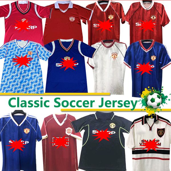

retro 2002 united soccer jersey football man giggs scholes beckham ronaldo cantona solskjaer 06 07 08 manchester 94 96 97 98 classic jerseys, Black;yellow