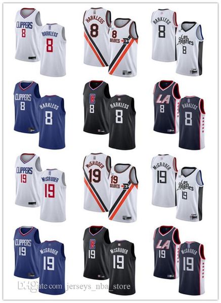 

mens womens youth los angeles clippers 8 moe harkless 19 rodney mcgruder black white s blue custom basketball jerseys, Black;red