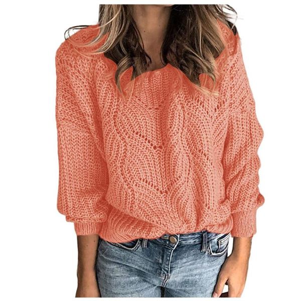 

casual women pullover sweaters hollow out knitting solid color loose o neck long sleeve autumn sweater 2020 new arrival, White;black