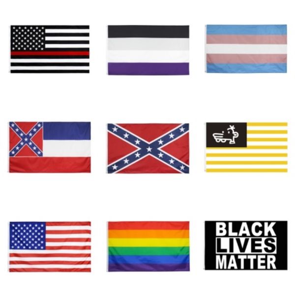 

21 styles trump hand signal flag 14x21cm donald 2020 flags letter print keep america great banner waterproof paper hand waving flags wx20#39