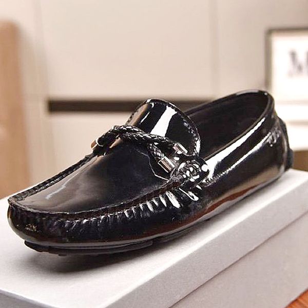 

new high-quality men's loafers, men's patent leather driving loafers, breathable mocasines hombre loafers, men's casual shoes, Black