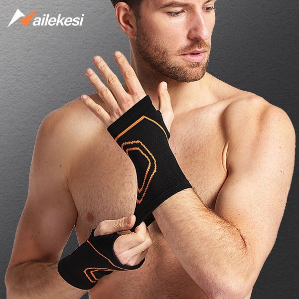 

volleyball palm keep warm wrist protector men's fitness sprain wrist palm protector sports winter warm sports sheath, Black;red