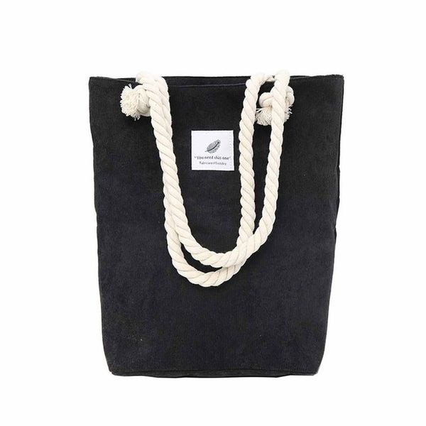

plain h40 large capacity shoulder bag corduroy college style shoulder packet girls canvas bag women handbag green shopping bags tote