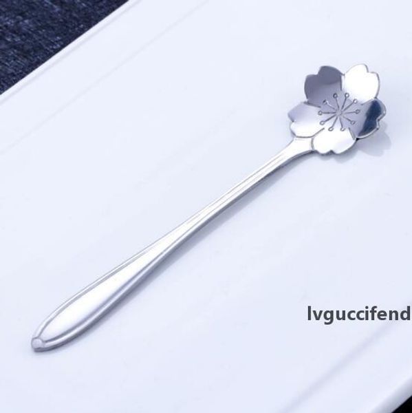 

2019-8 factory direct creative stainless steel casual coffee spoon stirring vacuum plating titanium nordic leaves spoon honey dessert spoon