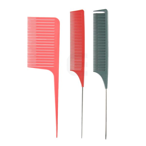 

lot 3 women pro weaving highlighting foiling hair comb hair styling comb, Silver