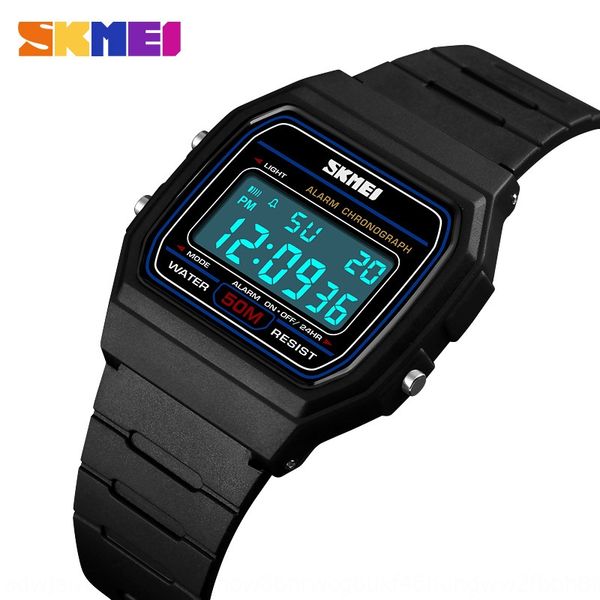 

moment new new electronic electronic watch personalized square digital display fashion fashion lovers watch, Blue