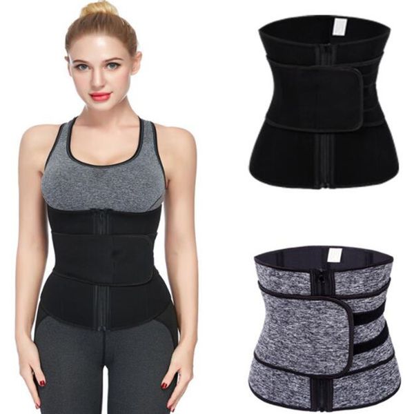 

women sport belt lose weight fitness support waist body shaper sport girdle belt waist sports safety neoprene control slim, Black;gray