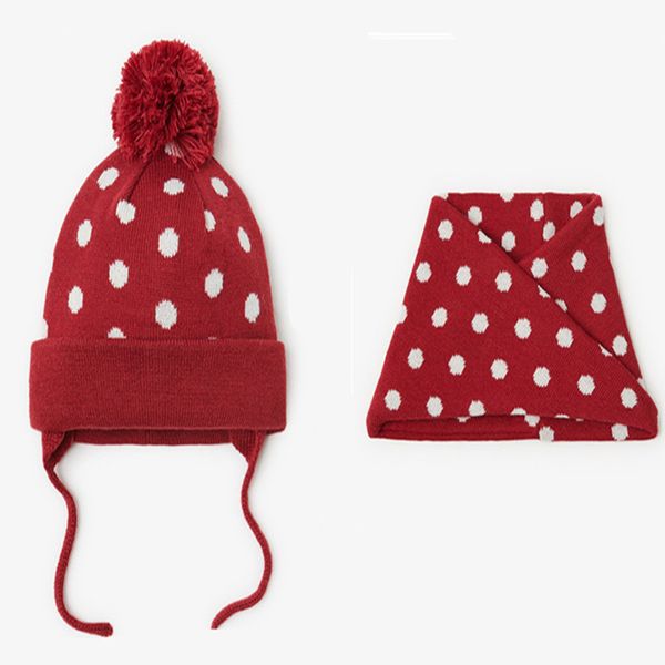 

2020 new winter lovely knit caps and knit infinity scarf sets for baby girls boys children, Yellow