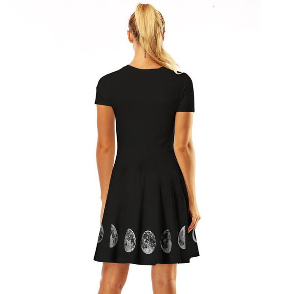 

2020 summer gothic mini dress vintage women short dresses plain purple fashion female casual dresses moon goth dress, Black;gray