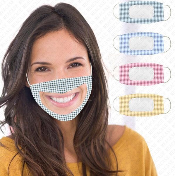

2020 visible mouth face cover full protective face masks designer face mask camouflage clear patchwork masks for deaf dumb deaf-mute d72802, Blue