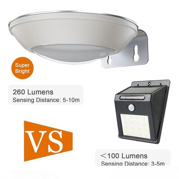 

solar motion sensor wall light 16 led super bright garden lamp ip65 wireless security outdoor lighting