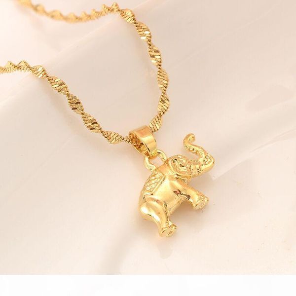 

r 18 k fine gold gf statement chunky multi elephant pendant chain necklace earrings charm set, Silver