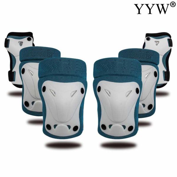 

skateboarding 6pcs/set sports protective gear set for children elbow pads bicycle skateboard ice skate roller bike knee protector kids
