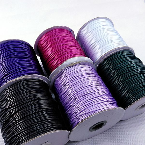 

1.5mm diy sling bracelet suspension korean diy bracelet necklace hand woven wax leather rope pendant lanyard 1.5mm wax rope, Silver