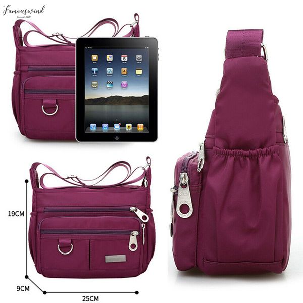 

casual women waterproof oxford messenger cross body bag shoulder bags large capacity multi pockets