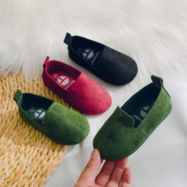 

2020 осени новых дети 1 педальных корейского стиль pure color бездельников японской детская обувь холст аутлет, Black