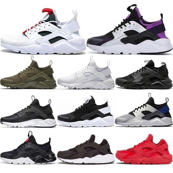 

huarache men womens shoes running shoes black red colorblock white sports trainer cushion surface breathable sports shoes size 36-45, White;red