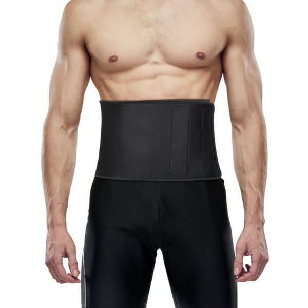 

1pcs neoprene waist trainer men-waist cincher trimmer-sweat crazier slimming body shaper belt fitness sauna slimming body belt, Black;gray