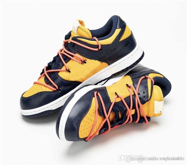 

2019 authentic 9off white x sb dunk low university gold ct0856-700 red midnight navy leather pine green running shoes men sneakers with box