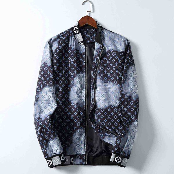 

20ss european station new product trendy jacket printing long-sleeved designer black and white medusa jacket loose stand collar, Black;brown