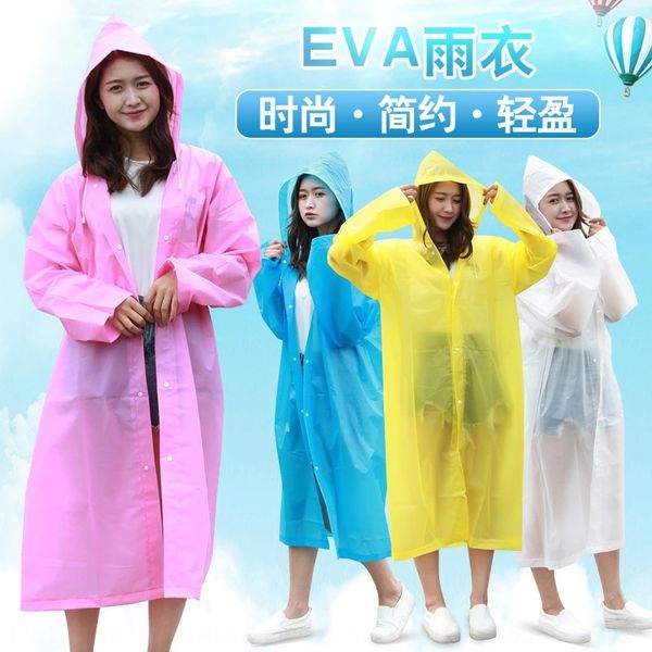 

2rxdt thickened body protective body clothing outdoor travel poncho non-disposable frosted eva fashionable transparent jumpsuit rainco, Black