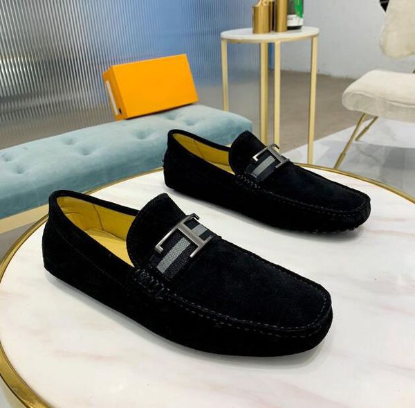 

original box] luxury new t0ds mens moccasin-gommino loafers dress walking real leather drive casual shoes size 38-46, Black