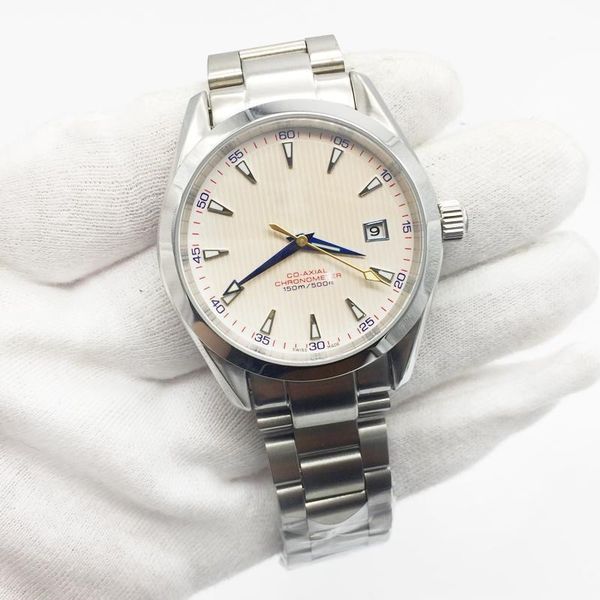 

2020 new mens watch om co-axial automatic mechanical glass back stainless steel men watches male wristwatch, Slivery;brown