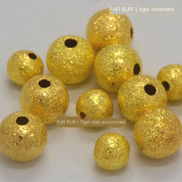

diy 6/8mm copper/iron scrub beads gold-plated flash diy accessories accessories beads 1000/bag scrub balls, Silver
