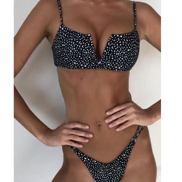 

women solid bikini push up padded swimwear swimsuit bathing beachwear bikini floral 2020 sss, White;black