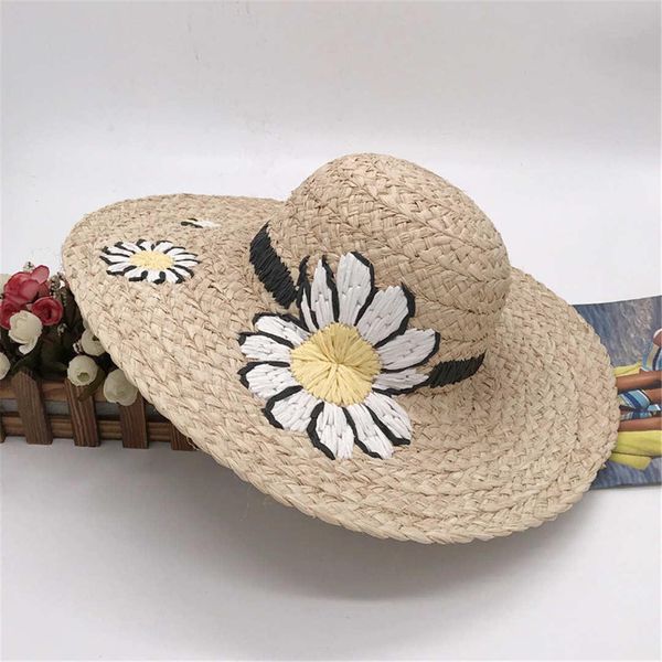 

daisy beach cap summer fashion street hats beanie for woman adjustable caps womens daisy hat 2 models top, Blue;gray