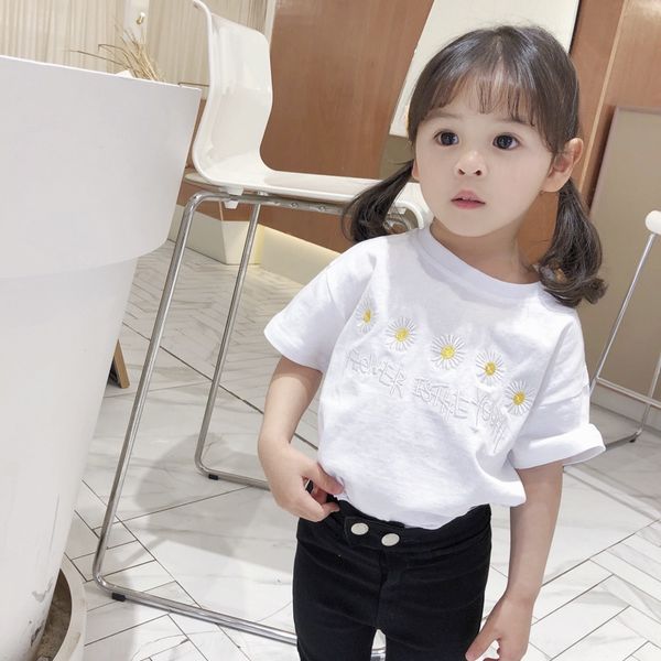 

2cqpt clothing fashion new korean style fashion all-match round neck casual children's children's 2020 summer ins short sleeve pri, Blue