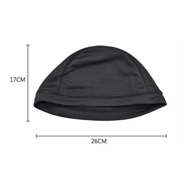 

motorcycle helmet inner dome cap liner sports beanie quick drying skull hat sec88, Black