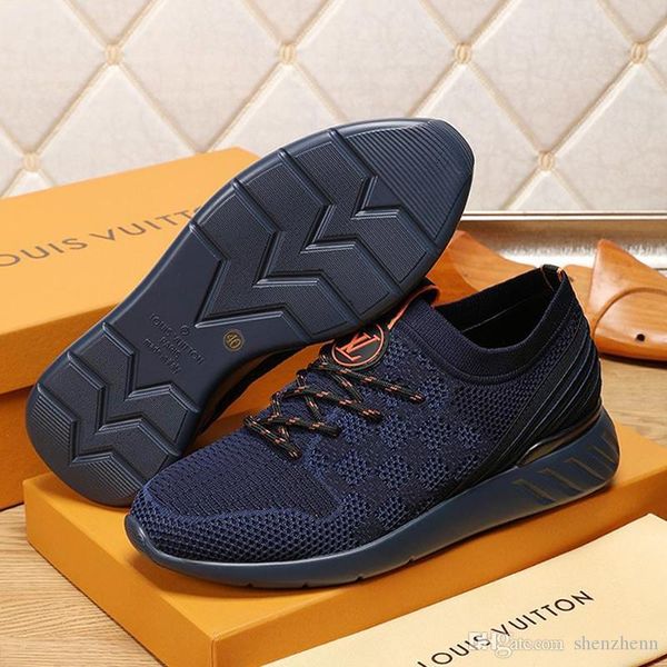 

fashion men casual shoes running style sneakers chaussures de sport pour hommes with original box men shoes luxury design fast delivery, Black
