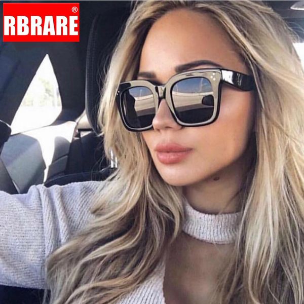 

rbrare 2020 square luxury sunglasses women brand designer glasses man/women classic vintage uv400 outdoor, White;black