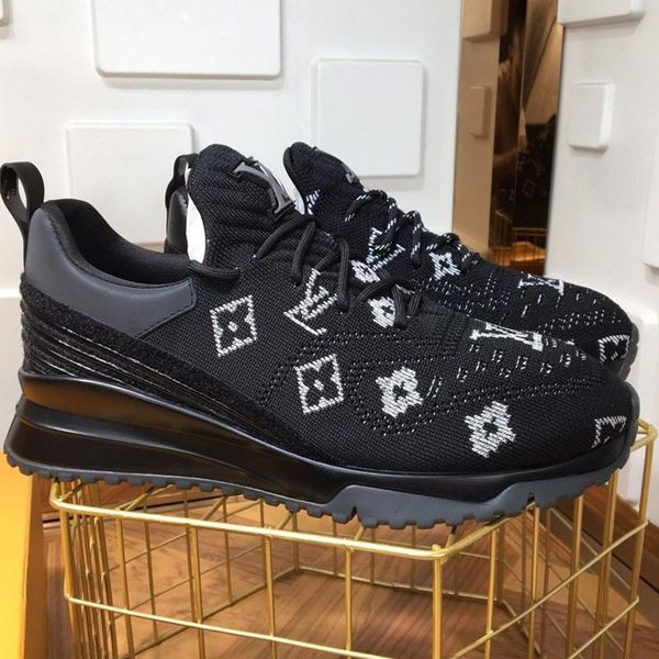 

fashion air mens casual shoes with box, breathable sports basketball platform shoes leather sneakers mens tennis shoes runner sneaker 03, Black