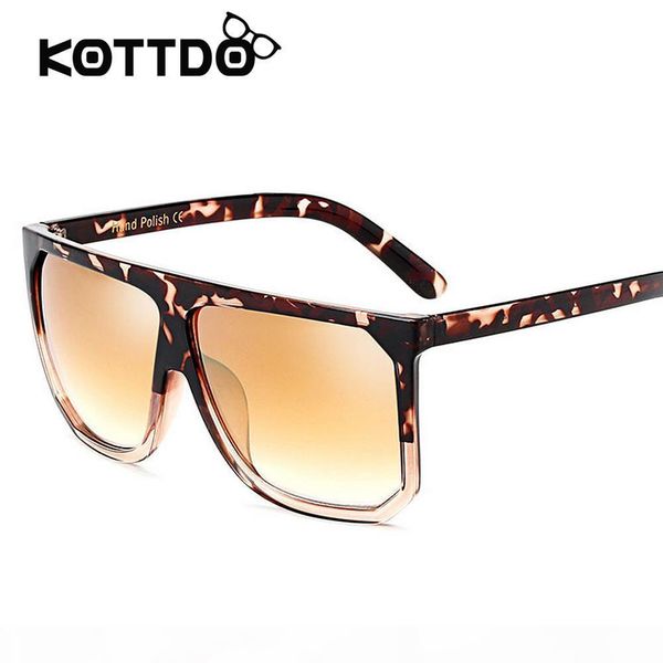 

f солнцезащитные очки flat top женщины big frame солнцезащитные очки мода super star крупногабаритные clear gradient вс стекла gafas de sold, White;black