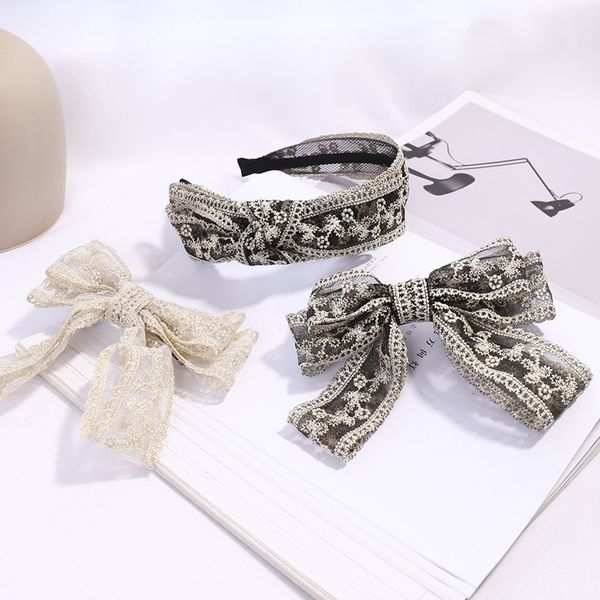 

корейском стиле новые продукты ленты для волос мода кружева лук аксессуары для волос элегантные девушки из versatile bundle f070, Brown