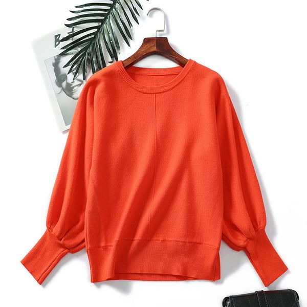 

singrain женщины трикотажные пуловеры свитера осень зима o шея длинные рукава flare твердая прицепные femme мода тонкий теплый основные tops, White;black