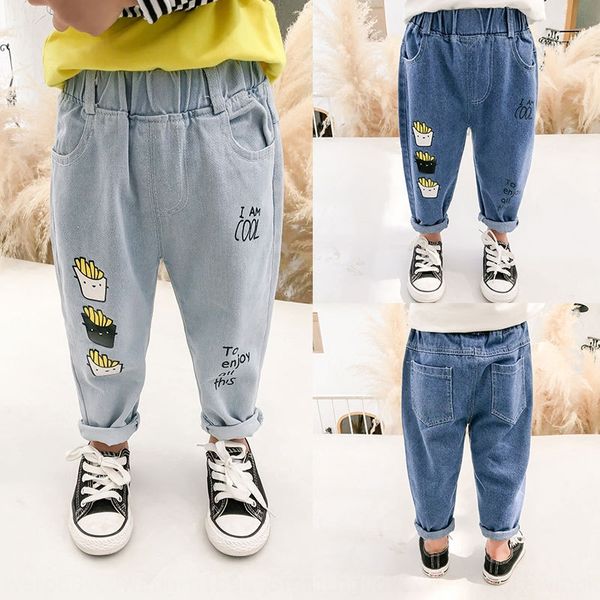 

jeans wear jeans autumn clothing 2020 new autumn korean style boys' children's printed trousers fashionable children's clothi, Blue