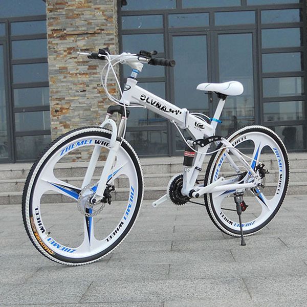 

promotion x6 mountain bike carbon steel one-wheel 26-inch folding student gift car men and women cross-country mountain bike folding bike cr