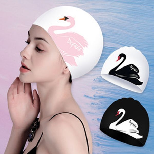 

fvp52 waterproof silicone silicone swimsuit cap pattern swimming cap swimming equipment men's and women's long hair ear p