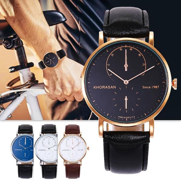 

timing brand luxury watch sports fitness creative cost men's wristwatches leather watchband clocks alloy watch case, Slivery;brown