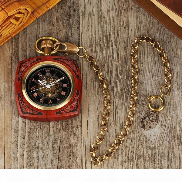 

vintage automatic royal red bamboo square men designerket watch wood designerket watch retro antique gifts for women reloj de bolsillo, Slivery;golden