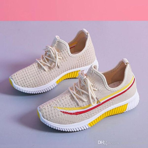

women casual sneaker light yellow breathable all-match fashion womens outdoor cloth shoes pure pink patchwork sneakers size 36-39, Black