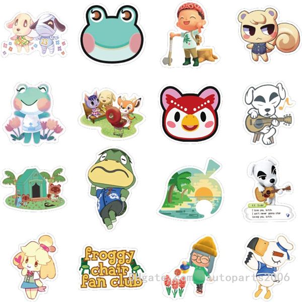 

50pcs/lot ale animals crossing stickers for kids teens adults gifts bulk sticker for helmet refrigerator bottle car decals