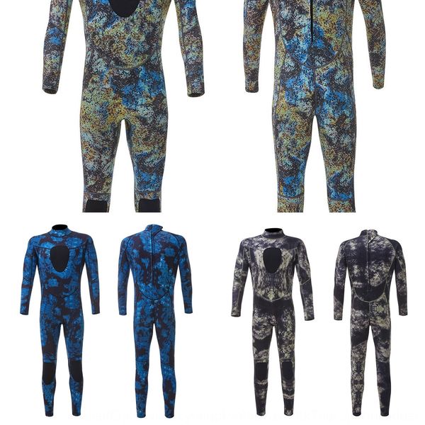 

new scr rubber 3mm camouflage men's cold-proof warm one-piece warm diving suit diving suit, Black;red