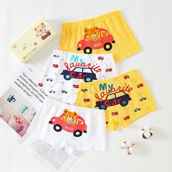 

8apey 4-piece children's underwear women's pure cotton boxer medium and large children's baby's cotton boxer pants under, Camo