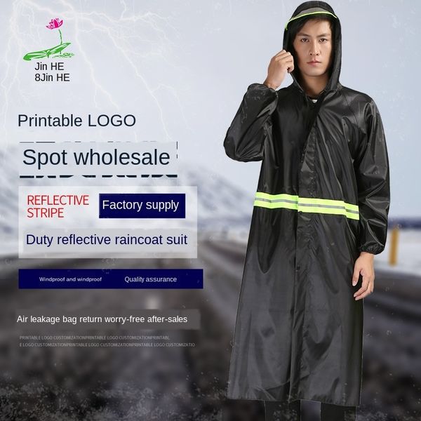 

oxford cloth reflective raincoat oxford windbreaker big brim long conjoined riding windbreaker poncho labor protection raincoat, Red;brown